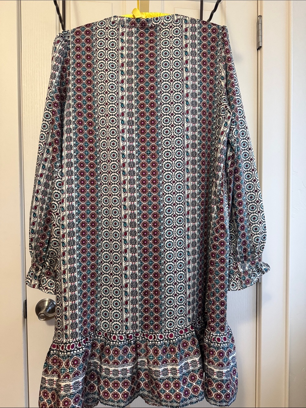 LOFT Multicolor Geometric Floral Button-Up Sheath dress - Picture 6 of 7
